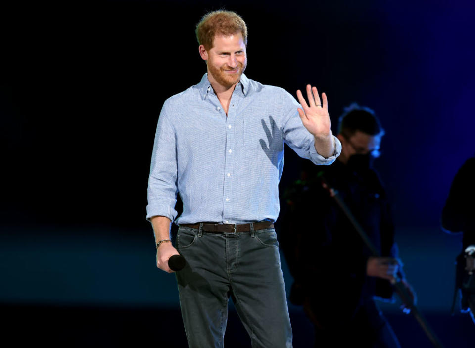 Prince Harry spoke at the vax live event in person