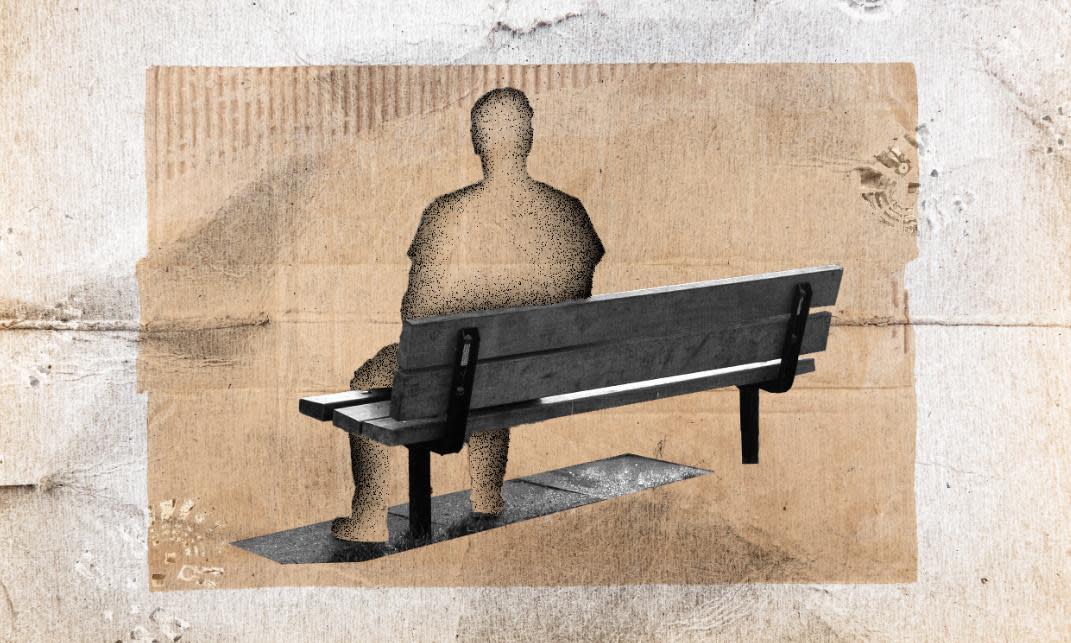 <span>A Guardian investigation revealed that Australians experiencing homelessness were dying at an average age of 44.</span><span>Illustration: Victoria Hart/Guardian Design</span>