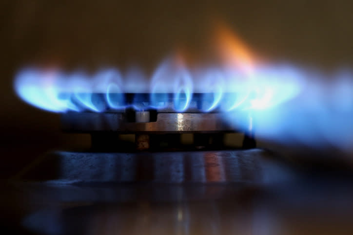 A gas stove