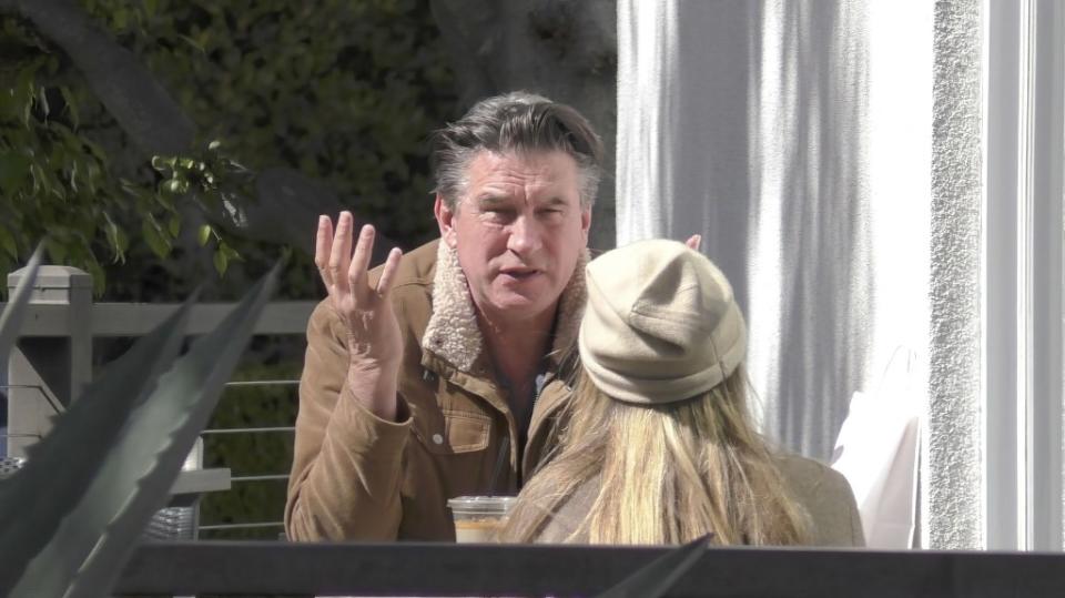 Billy Baldwin was spotted having an intense discussion with his wife. TheHollywoodFix.net / BACKGRID