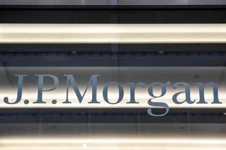 A J.P. Morgan logo is seen in New York City, U.S. January 10, 2017. REUTERS/Stephanie Keith