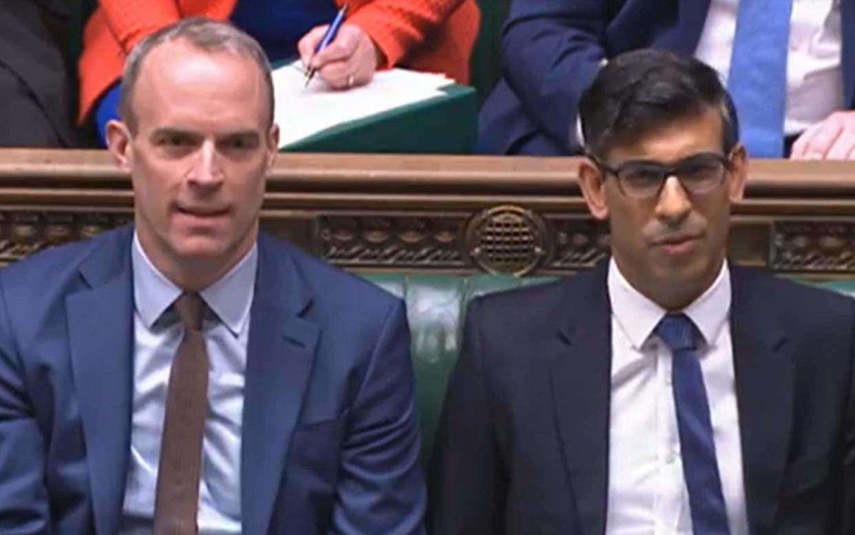 Rishi Sunak is said to be considering his decision over the report into bullying allegations made against Dominic Raab - House of Commons/PA