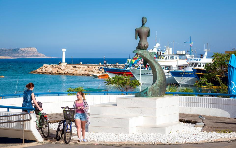 Cyclists, Ayia Napa, Cyprus