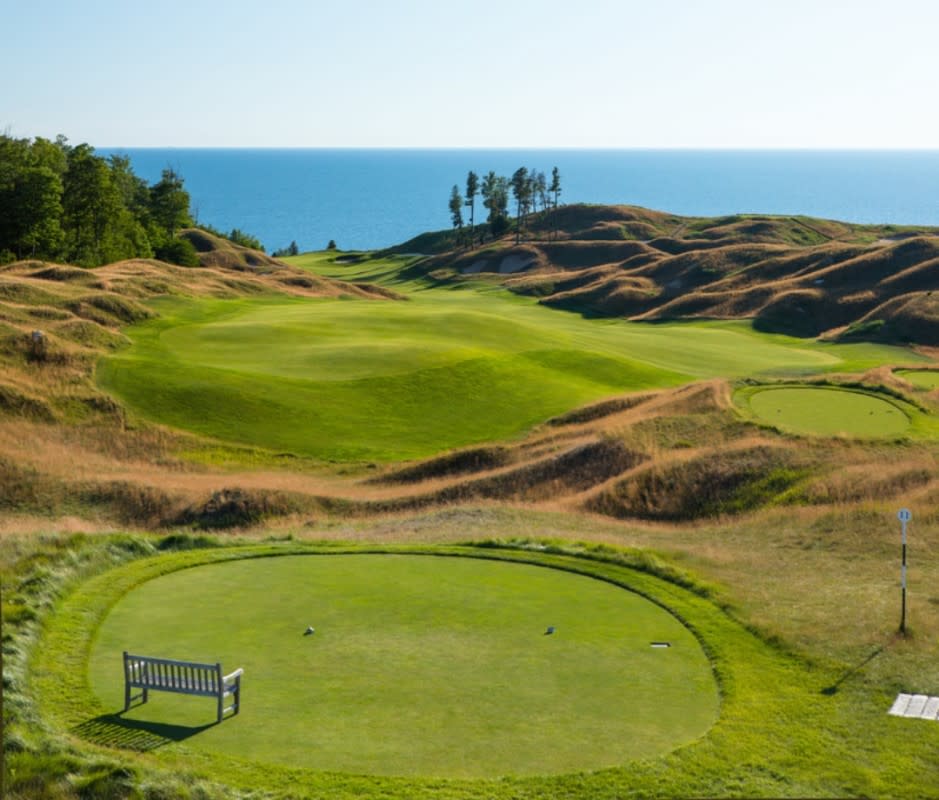 <p>It’s Pebble Beach for less than half the price. Located on the shore of Lake Michigan, Arcadia Bluffs is often overshadowed by Whistling Straits, its high-ranking rival across the lake in Wisconsin. But don't be fooled: This is one of the best public tracks in America in its own right. The layout is highlighted by enchanting windswept bluffs and the scenic back-to-back punch of Nos. 12 and 13, which are perched some 200 feet above the lake’s Caribbean-hued waters.</p>