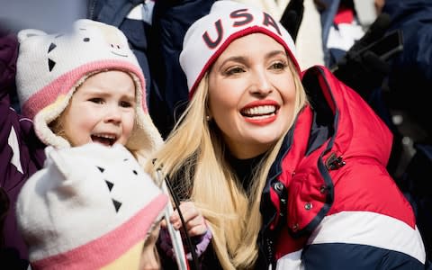 Ivanka Trump attends the PyeongChang 2018 Winter Olympic Games - Credit: Getty