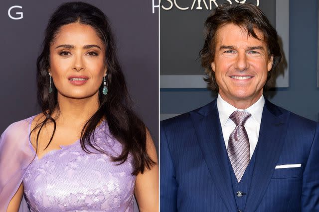 <p>Arnold Jerocki/FilmMagic; JC Olivera/Getty Images</p> Salma Hayek and Tom Cruise