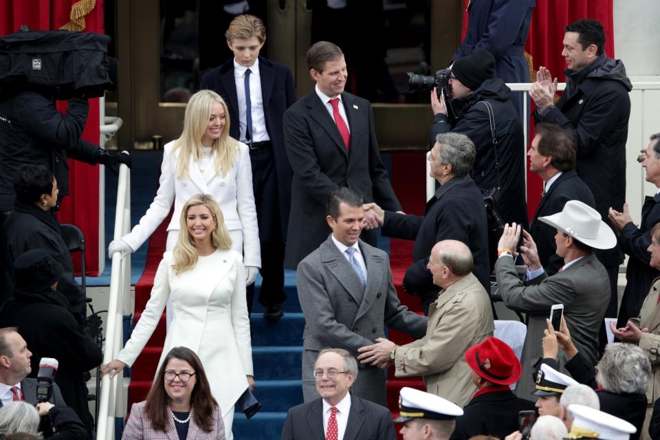 Donald Trump’s children Barron, Tiffany, Ivanka, Donald Jr. and Eric arrive to their father’s swearing-in as the 45th President of the United States.