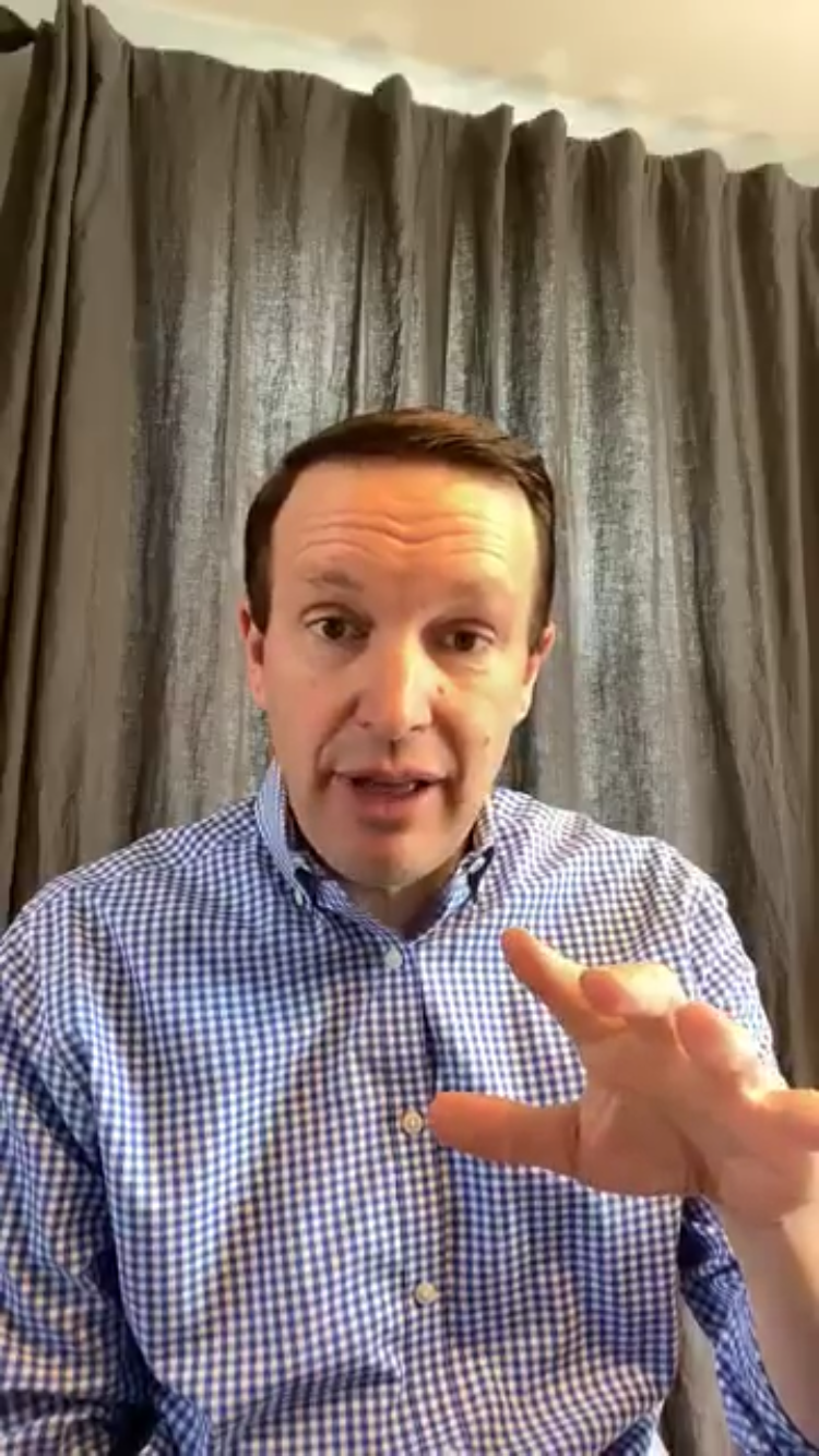 Sen. Chris Murphy, D-Conn., conducts a Facebook Live event on coronavirus.