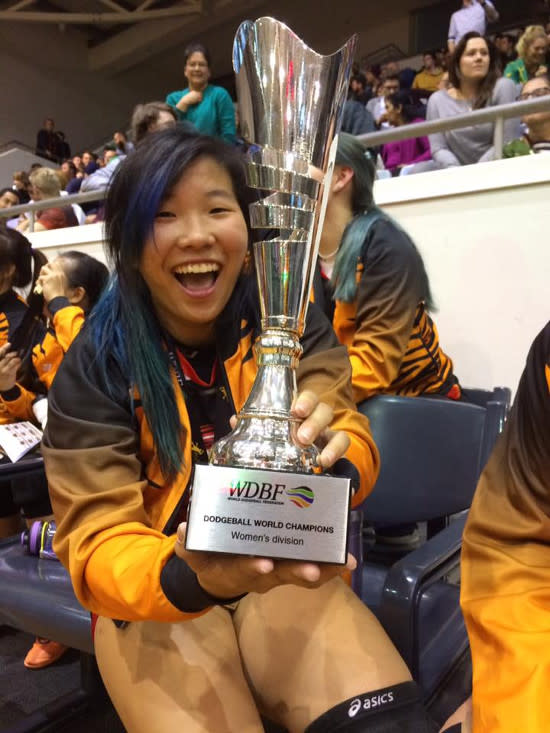 The women's and men's team have won gold and silver medals respectively at dodgeball world championship