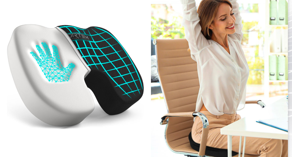 Shoppers agree that the Fortem Office Seat Cushion is a must-have. Images via Amazon.