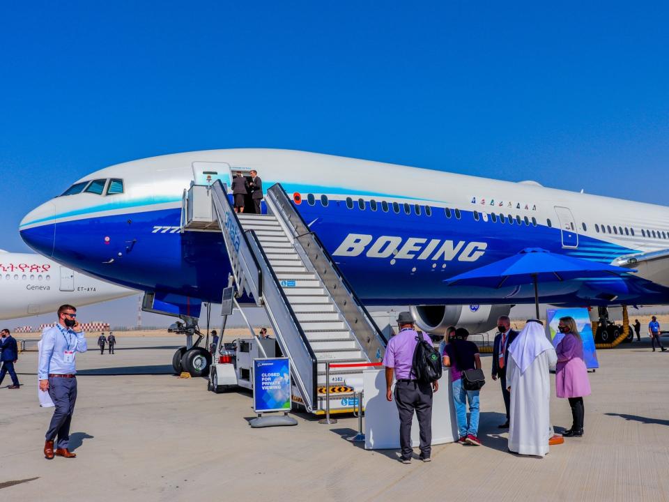 Boeing 777X at Dubai Airshow 2021