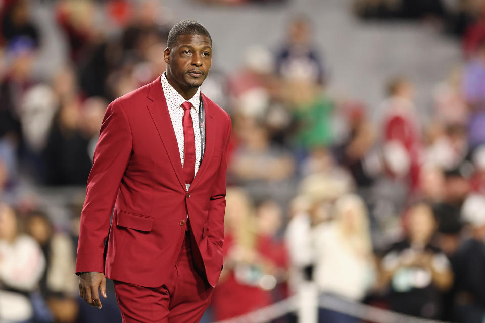 Adrian Wilson, seen here in 2022 when he was an executive for the Arizona Cardinals. (Christian Petersen/Getty Images)