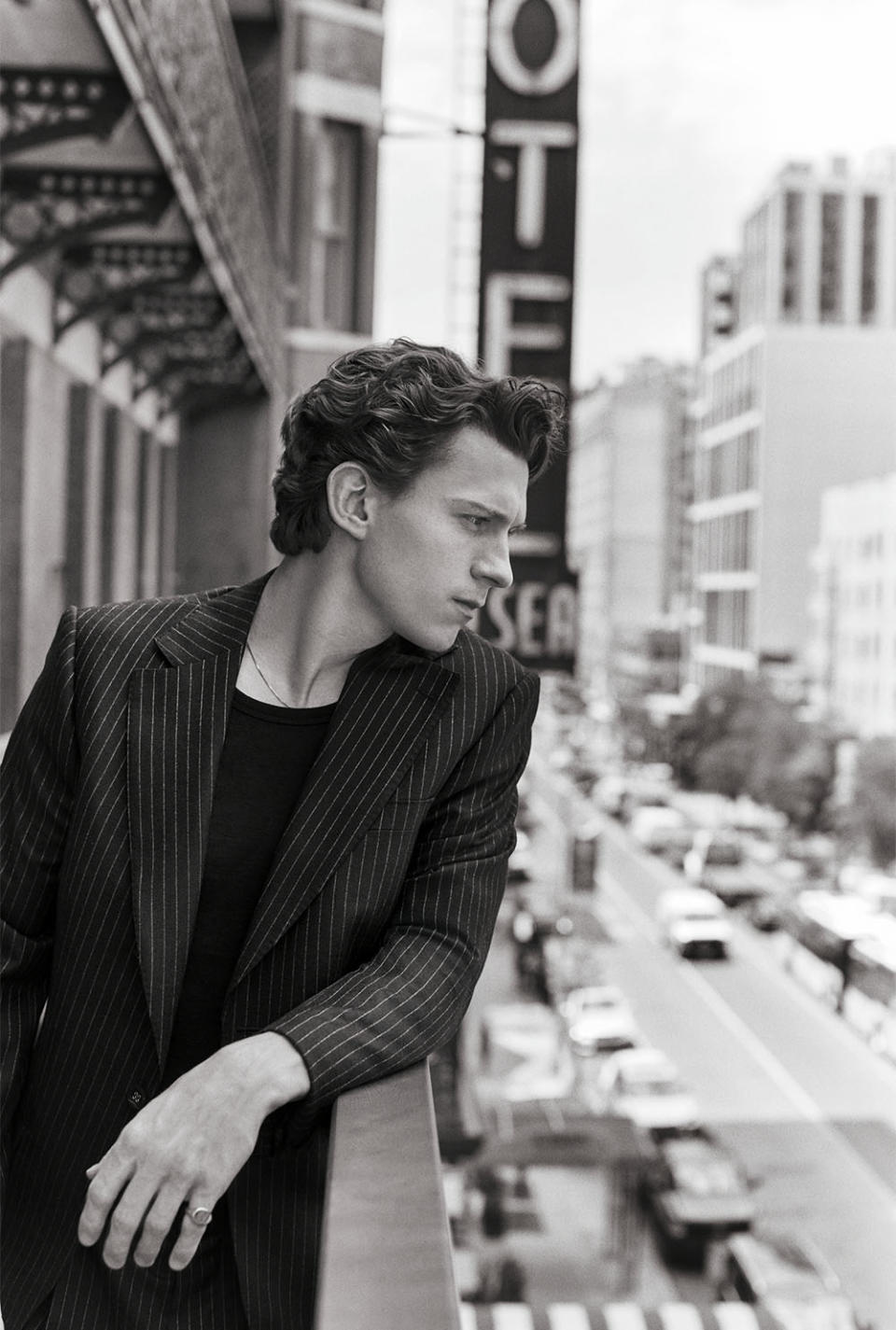 Tom Holland at the Hotel Chelsea in New York.