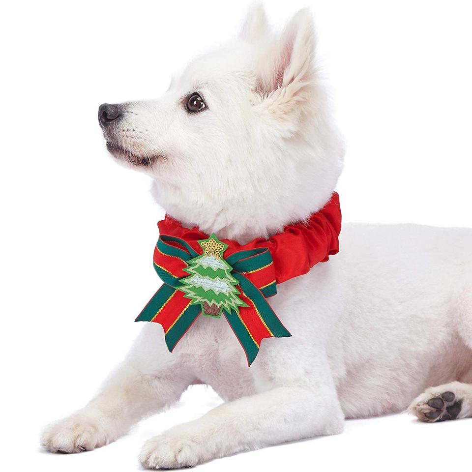 Christmas Tree Dog Collar Cover