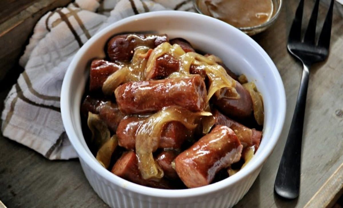 <p>Krista Marshall</p><p>Anything braised in beer is going to be good! Make a sandwich dripping in flavor or just grab a fork.</p><p><strong>Get the recipe: <a href="https://parade.com/1130509/kristamarshall/slow-cooker-beer-braised-smoke-sausage/" rel="nofollow noopener" target="_blank" data-ylk="slk:Slow Cooker Beer Braised Sausage;elm:context_link;itc:0;sec:content-canvas" class="link rapid-noclick-resp">Slow Cooker Beer Braised Sausage</a></strong></p><p><strong>Related: <a href="https://parade.com/273986/jackiedodd/the-20-best-beer-and-cheese-recipes-on-the-internet/" rel="nofollow noopener" target="_blank" data-ylk="slk:20 Best Beer and Cheese Recipes;elm:context_link;itc:0;sec:content-canvas" class="link rapid-noclick-resp">20 Best Beer and Cheese Recipes</a></strong></p>