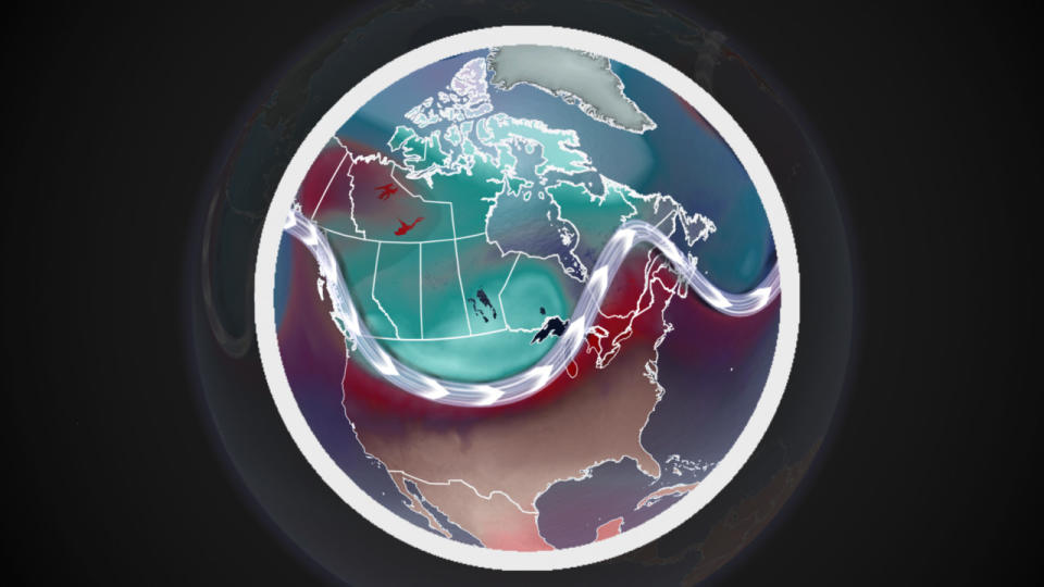 Canada's weather traffic jam traced back to an Omega and Rex block