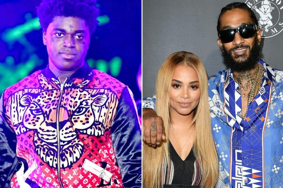 Kodak Black, Lauren London and Nipsey Hussle | Scott Dudelson/Getty Images; Steve Granitz/WireImage