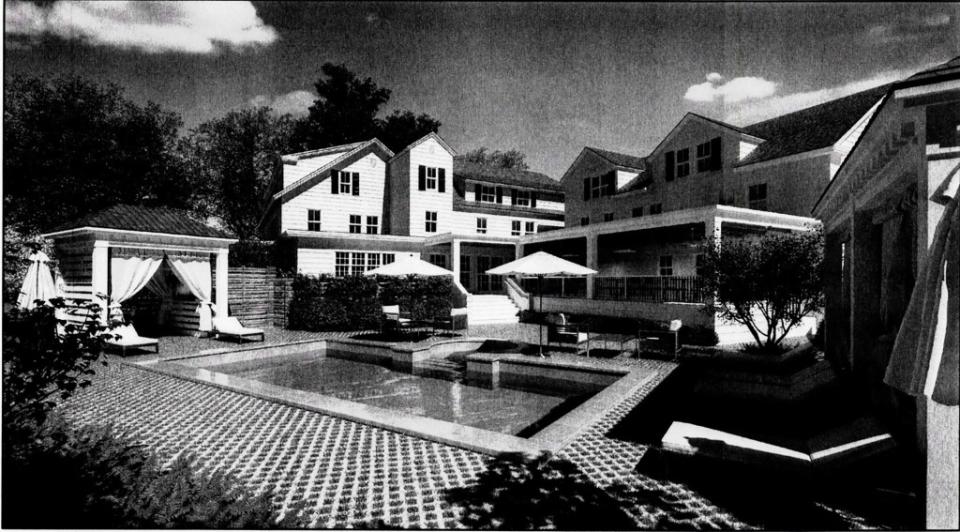 A rendering of the proposed Huntting Inn pool. twomey and latham