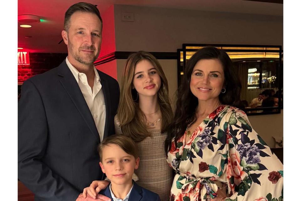 <p>Tiffani Thiessen/instagram</p> Tiffani Thiessen and her family on Thanksgiving