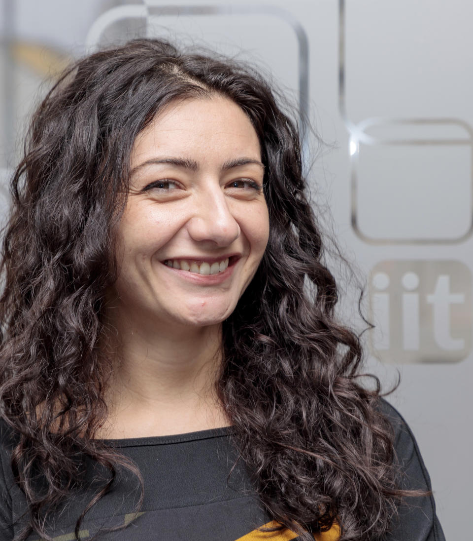 Italian Institute of Technology, IIT researcher Velia Siciliano poses for a portrait in this Jan. 1, 2018 photo at the IIT in Genoa, Italy. Backed by 261 billion euros from the EU and Italian government, the country’s recovery plan calls for a top-to-bottom shakeup of a major industrial economy long hampered by red tape, a fear of change, and bureaucratic and educational inertia. Leading the charge is Premier Mario Draghi, the former head of the European Central Bank, who was tapped as head of a national unity government specifically for his economic expertise and institutional knowledge both in Italy and the EU.A key target is keeping more young Italians from taking their know-how abroad, a perennial issue in Italy, which has one of the lowest rates of university graduates in Europe and one of the largest brain drains. (Duilio Farina/IIT via AP)