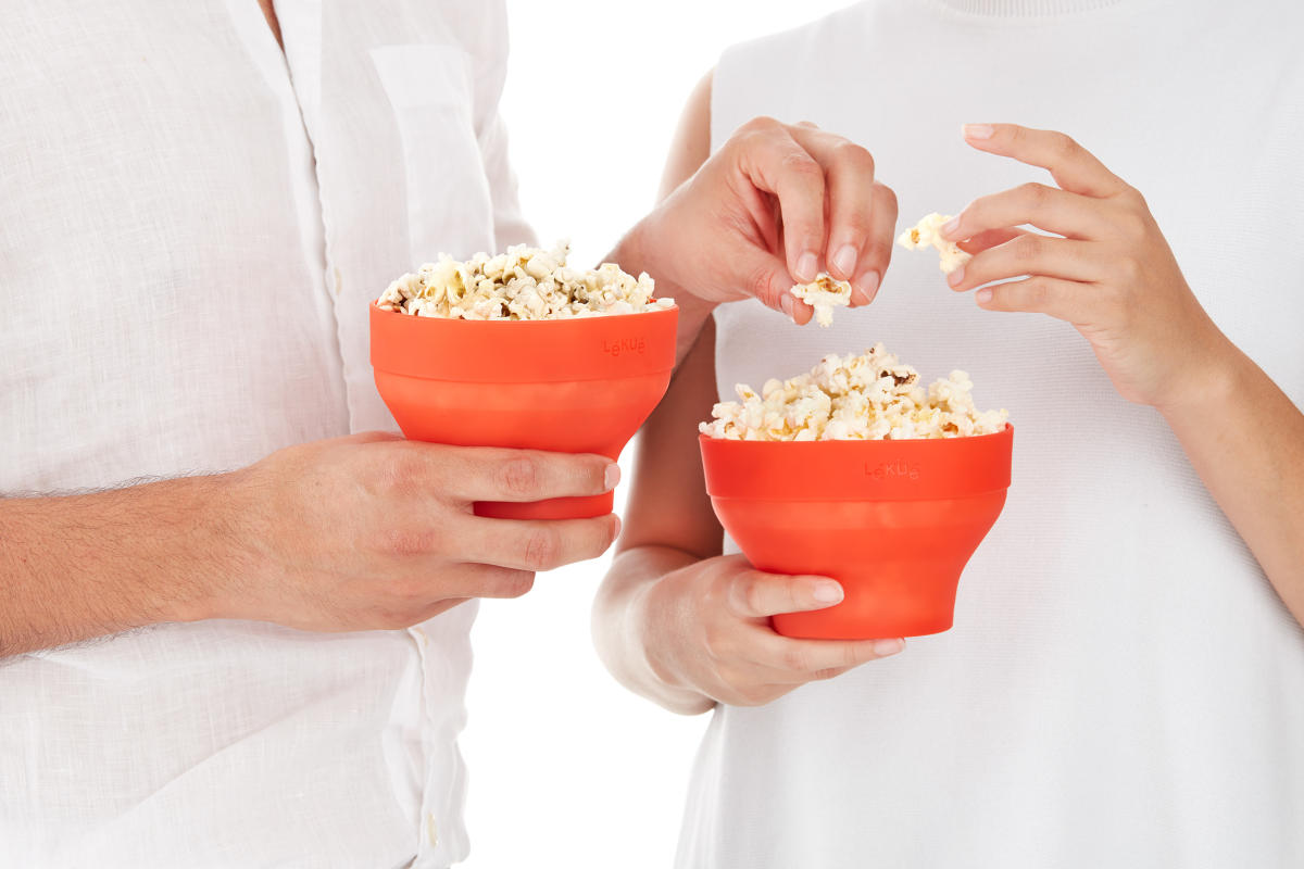 Lekue Mini Microwave Popcorn Maker, Single Serving