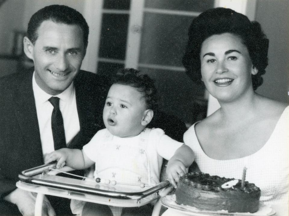 An undated photo of the real Lali, left, Gary and Gita Sokolov.