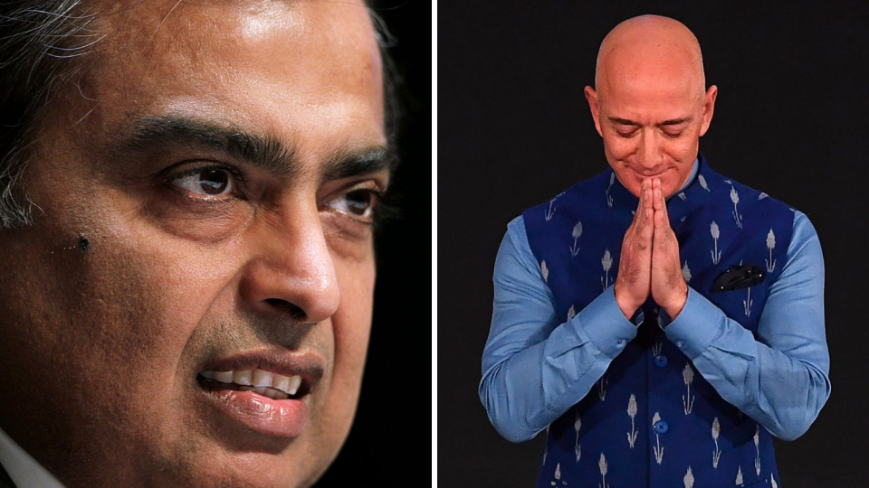 Amazon vs Reliance Industries: The battle for India. Source: Getty