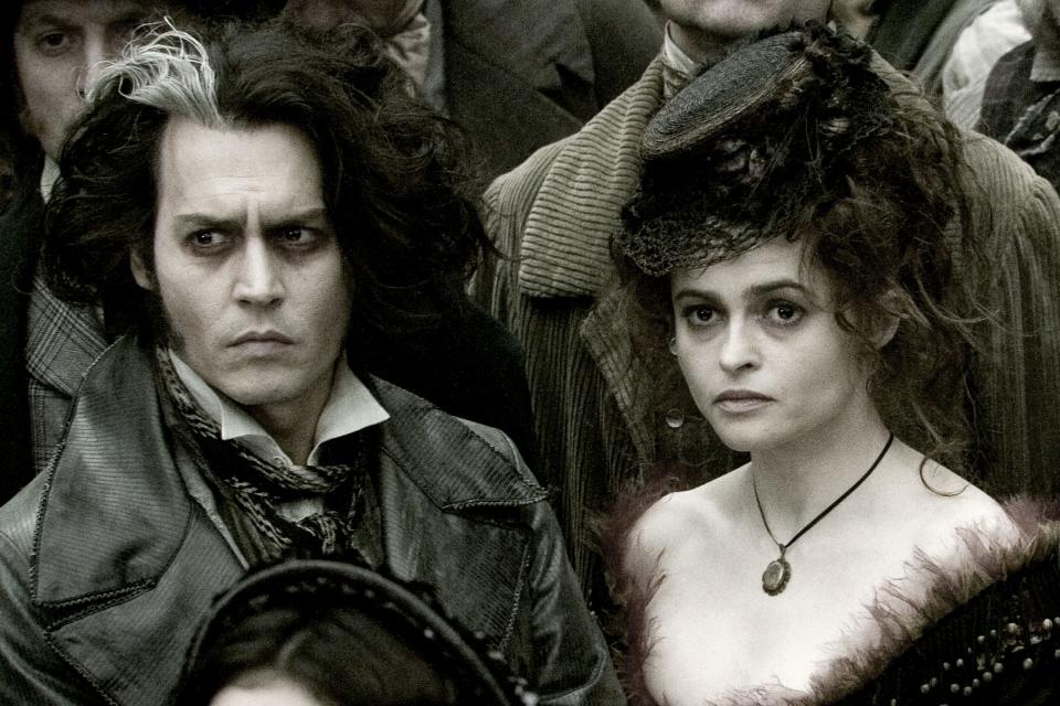 Johnny Depp and Helena Bonham Carter in a scene from the motion picture "Sweeney Todd."