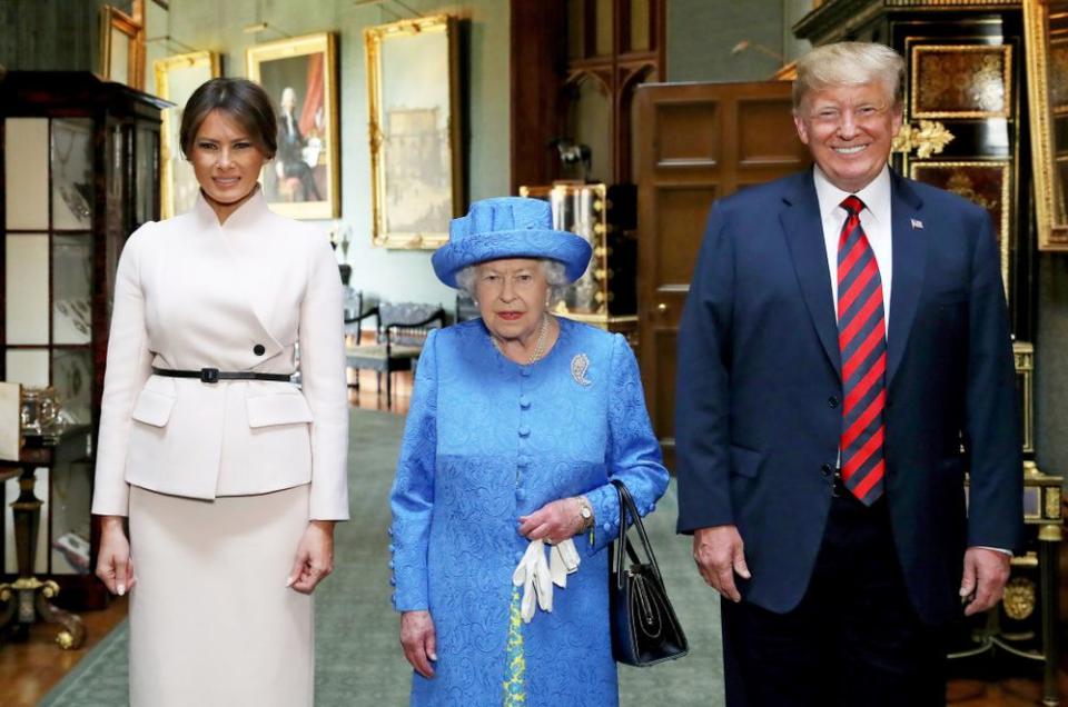 Melania Trump, Queen Elizabeth and Donald Trump