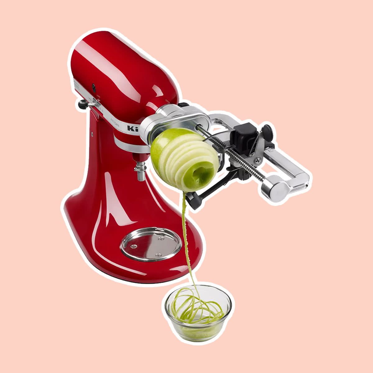 KitchenAid KSM1APC 5-Blade Spiralizer with Peel, Core & Slice for apple peeling