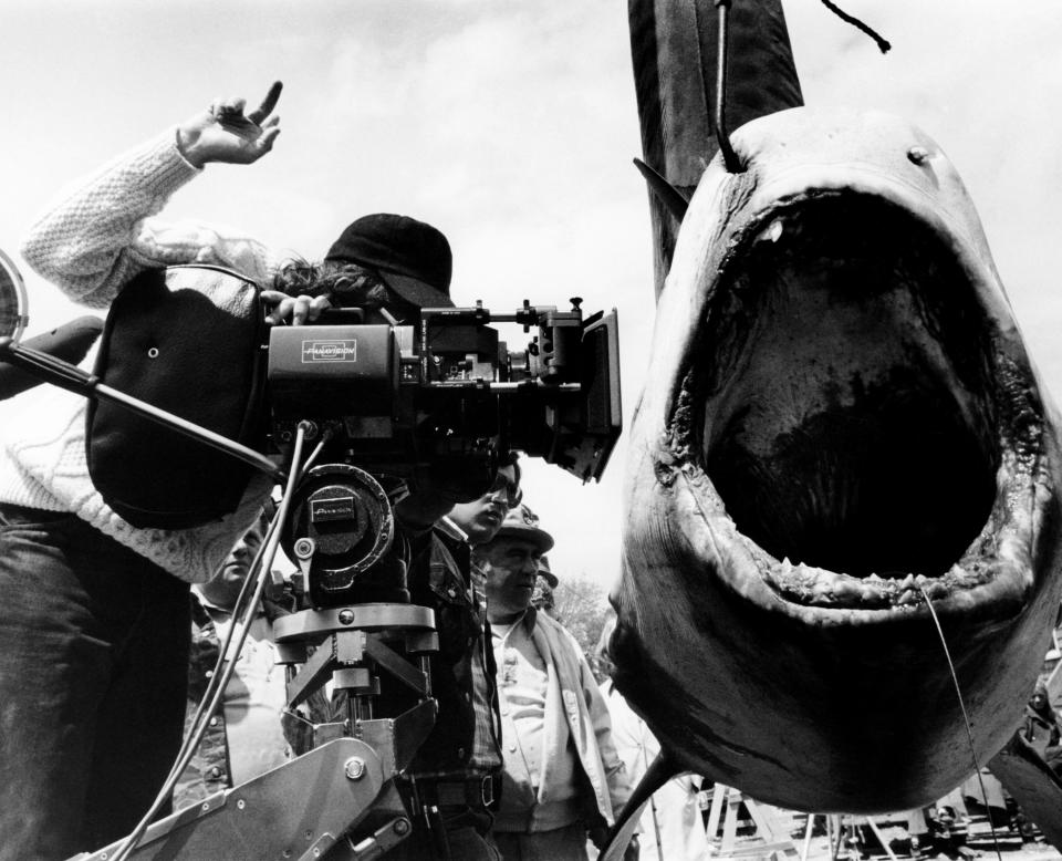 Spielberg directing "Jaws"