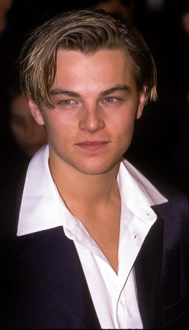 Leonardo DiCaprio attend the "Romeo + Juliet" premiere in 1996