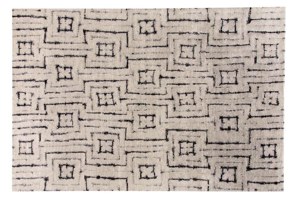 Hallen rug in silver, black, and gray; price upon request. starkstudiorugs.com