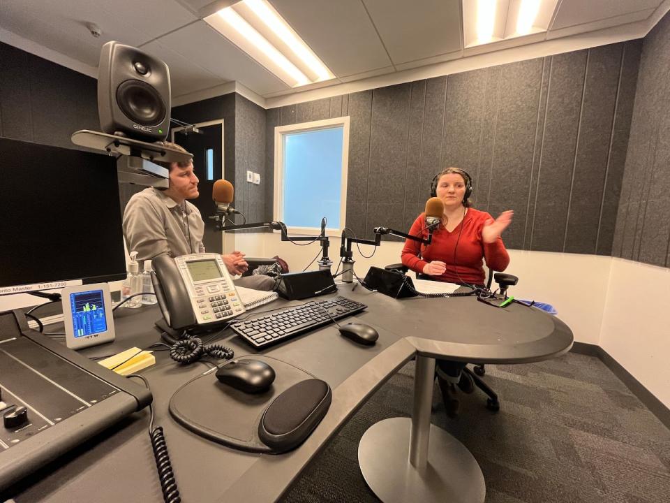 Train enthusiast Travis Kingdon and Samantha Kelly, curator of history with the P.E.I. Museum and Heritage Foundation, wax nostalgic about rail service on the Island.