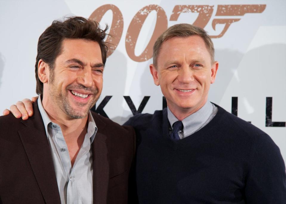 Javier Bardem and Daniel Craig at the ‘Skyfall’ photocall in 2012 (Getty)