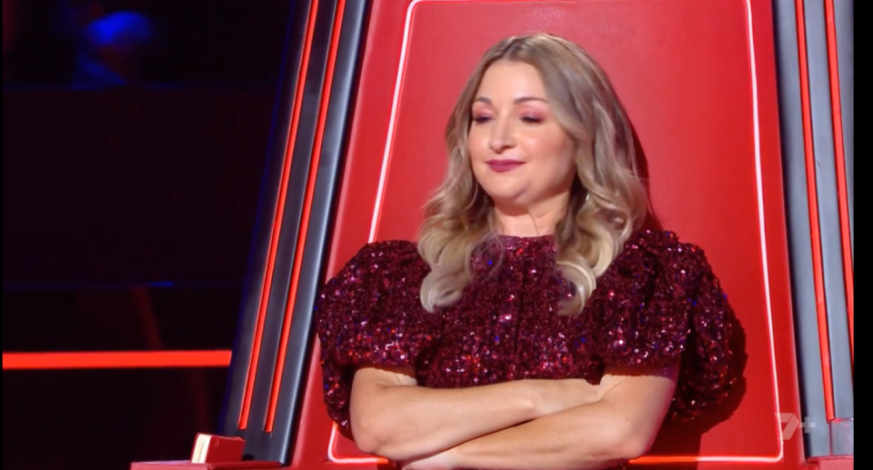 Kate Miller-Heidke era nervosa per la sua partecipazione a The Voice, ha rivelato un insider. Copyright: Canale Sette 