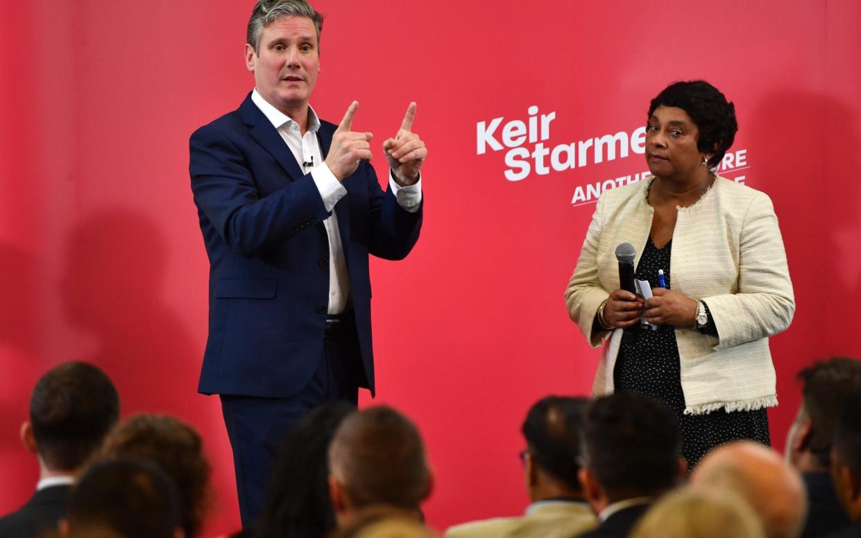 Baroness Doreen Lawrence, left, spoke for Sir Keir Starmer at the launch of his campaign for the Labour leadership