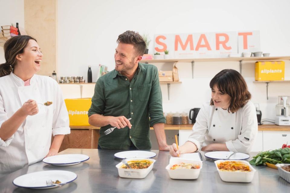 Allplants CEO Jonathan Petrides in the company’s development kitchen (Allplants)