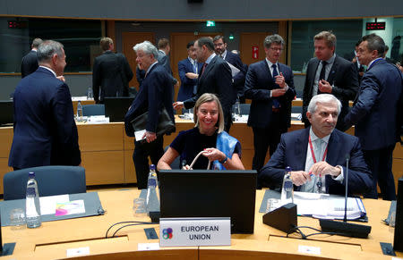 European Union High Representative for Foreign Affairs and Security Policy Federica Mogherini chairs an EU Eastern Partnership Foreign Ministers meeting in Brussels, Belgium, May 13, 2019. REUTERS/Francois Lenoir