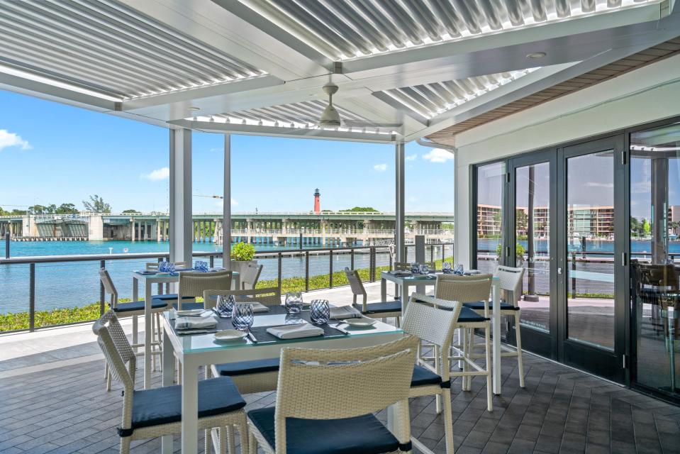 A view of the al fresco dining patio at 1000 North restaurant in Jupiter.