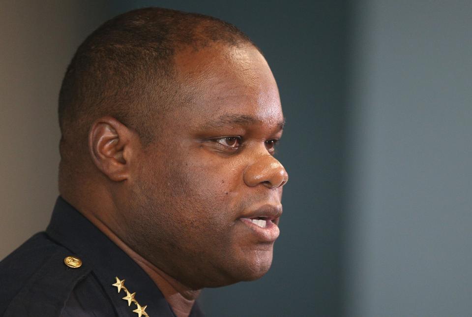 Rochester Police Chief Le'Ron Singletary speaks with the media about the death of Daniel Prude in this file photo from 2020.