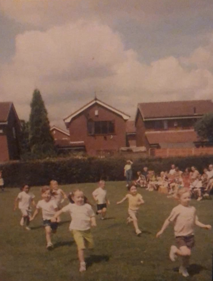 Taylor-Brown, seen here at her school sports day, grew up in a sport-mad family (Picture: British Triathlon)