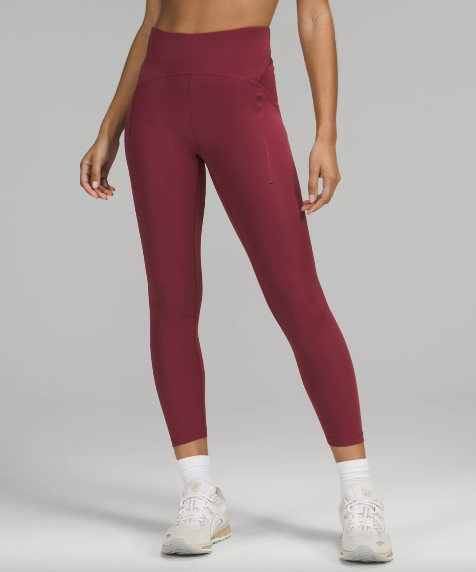 lululemon red leggings Power Thru High-Rise Tight 25