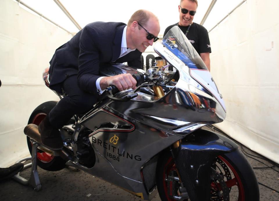 The duke at the Isle of Man TT (Peter Byrne/PA)