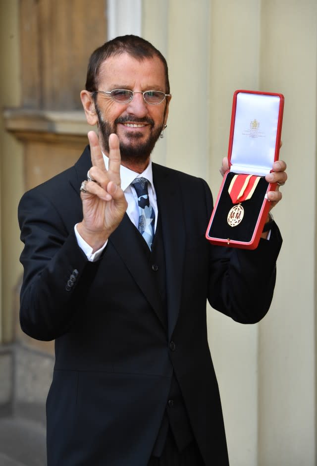 The iconic drummer was honored by The Duke of Cambridge for his services to music.