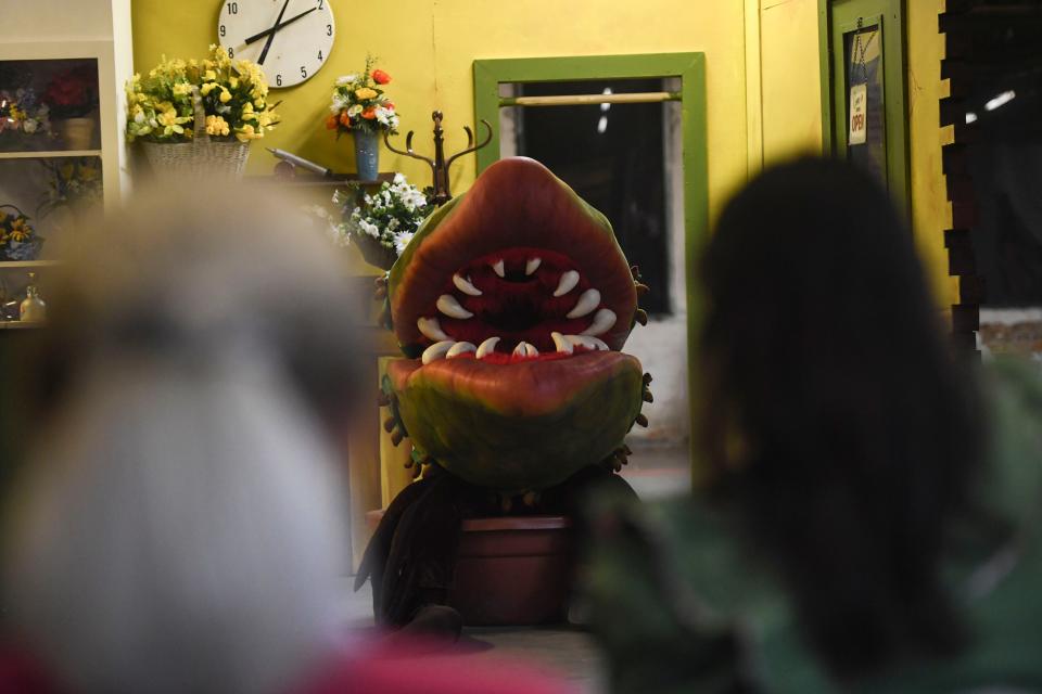 The Augusta Players hold a final run-through of “Little Shop of Horrors” in their rehearsal space off Ellis Street on Thursday, Sept. 28, 2023. “Little Shop of Horrors” will open on Oct. 6th at The Imperial Theater.