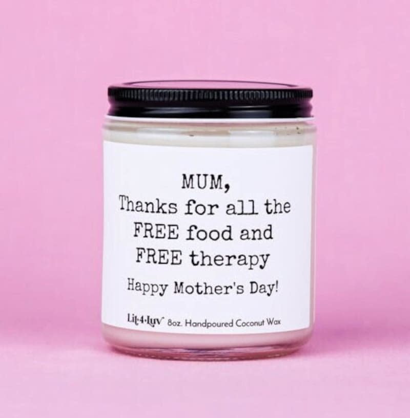 "Thanks for All the Free Food" Candle