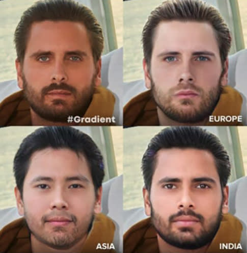 Scott Disick race filter Gradient app image