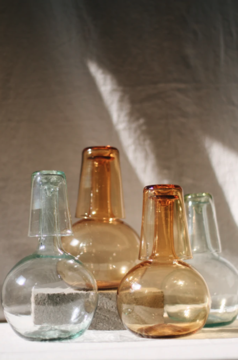 Hand Blown Japanese Bedside Carafe & Glass Set