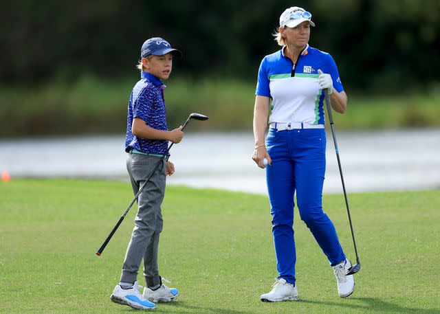 <p>David Cannon/Getty</p> Will McGee and Annika Sorenstam